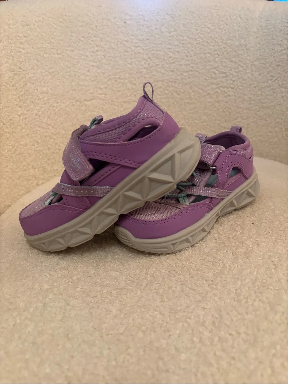 OshKosh B'gosh Lavender Purple Kids' Sneakers with Teal Accents